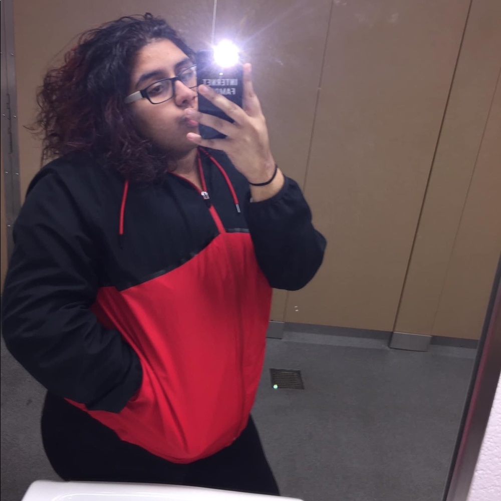Red and Black Windbreaker Size: XL
